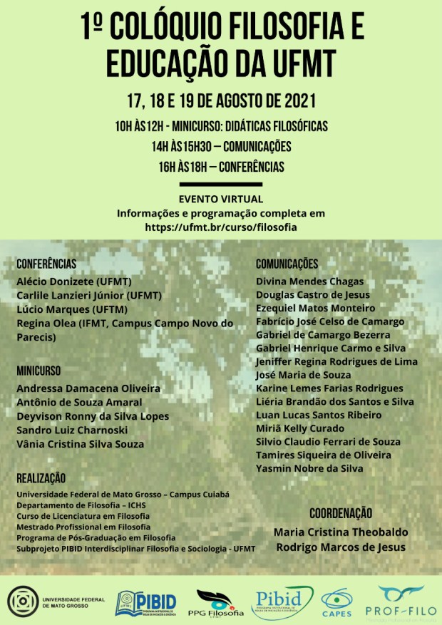 1º Colóquio de Filosofia e Educação da UFMT